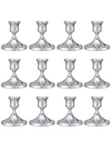 2/4/6/12pcs Cone Candle Holders, Gold/Black, Suitable For Tabletop Decor, Wedding Reception, Holiday Christmas Fireplace Or Home Decoration - Multicolor - View 16