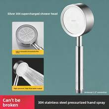 304 Stainless Steel Pressurized Shower Head/Handheld Shower Head/Bathroom Home Pressurized Shower Head Hose Set - Multicolor - View 12