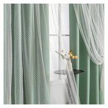 Curtains 63 Inch, Cute Green Polka Dot Blackout Curtains For Bedroom, 2 Panels Sheer Window Treatments With Grommets - 如圖03所示 - 查看 1