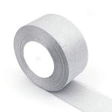 25 Yards/Roll Silver Glitter Polyester Ribbon, DIY Craft, Gifts, Apparel, Home Decor, Bows, Suitable For New Year, Birthday, Mother's Day, Valentine's Day, Graduation, Anniversary Party Decoration, Gift Boxes, Flowers, Baking, Wedding Favors - Silver - View 12