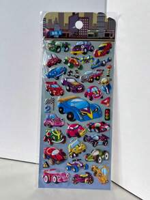 New Creative Cartoon Bubble Stickers, Cute Bubble Stickers, 3D Self-Adhesive Sticker Paintings, Luxury Car , Various Patterns