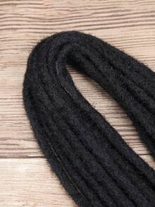 24英寸双头脏辫接发，5股手工黑色合成DE脏辫接发，纤细0.6厘米宽，雷鬼嬉皮风柔软脏辫造型，女士适用 - 彩色 - 查看 4