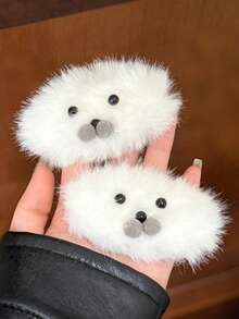 1/2 Pcs Cute Plush Little Seal Hair Clip Hair Accessory Versatile Autumn And Winter Cute Pet Bangs Clip Side Broken Hair Clip, Claw Clips, Hair Slide, Hair Barrettes - Multicolor - View 4