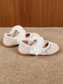 Giày bệt cho bé gái, giày trắng dự tiệc cho bé gái, giày công chúa cho bé gái - trắng - Xem 4