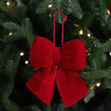 情人节大号丝绒蝴蝶结装饰品，适用于栅栏、楼梯扶手、壁炉、植物、天鹅、圣诞树、家居装饰、卧室装饰、冬季装饰、礼品