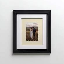 Wavy Frame Custom Photo Mat Template, Yellow 8x10 Mat, Personalized Photo Print, Custom Matting, Editable Canva Template, Digital Download - Multicolor - View 7