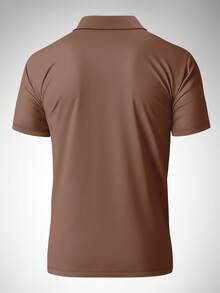 Bộ áo thun polo và quần short in mã vạch thường ngày cho nam - Nhiều màu - Xem 2