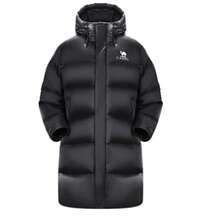 CAMEL CROWN Women's Long Down Jacket, Thick Design, Suitable For Autumn/Winter, Warm, Hooded, Down Filled, Waterproof, Insulated - Phantom Black - View 1