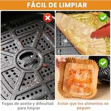 100Pzas Papel para Freidora de Aire, Forro Redondo Desechable para Freidora de Aire, Papel para Freidora, Horno, Microondo, Vaporera - 20 cm + 4,5 cm - Ver 4