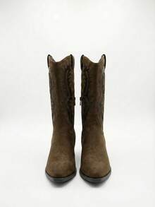 Bottes mi-mollet pour femmes - Tabac - Voir 4