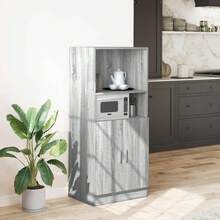 vidaXL Armário de cozinha sonoma cinzento 57x41,5x131,5 cm bois ingénierie - Cinza - Ver 2