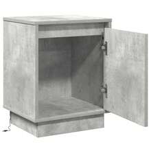 vidaXL Mueble de cabecera gris beton 39 x 34,5 x 50 cm - Gris - Ver 5