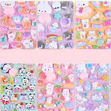 Pegatinas suaves y relajantes con tema de animales lindos para aliviar el estrés, adecuadas para manualidades de scrapbooking, decoración de fundas de teléfono, elaboración de regalos, etc. - Multicolor - Ver 4
