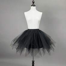 1件装女士多色多层薄纱不对称下摆蓬蓬裙，适合节日、派对、表演、舞蹈、婚礼、伴娘等场合。 - 多色 - 查看 4