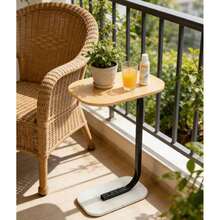 Mesa Auxiliar En Forma Mesa De Centro Modernas, Mesa Auxiliar De Acero Inoxidable Para Sala Y Recámara, Mesita De Noche Para Espacios, Alto 60 Cm - Albaricoque - Ver 5