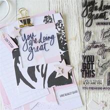 Upper Case Letter Number Words English Clear Stamp Monthly Sentiments Transparent Stamps For DIY Scrapbooking/Photo Album Decor Stamps Valutiation Valentine's Day Gift - Multicolor - View 7