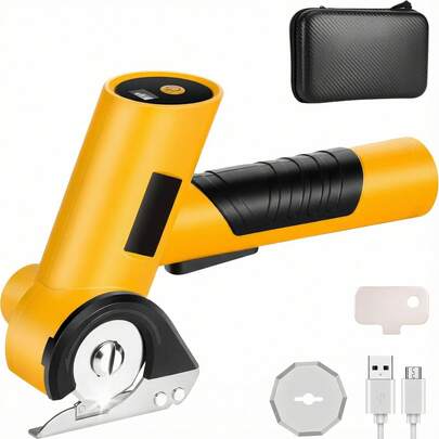 Electric Rotary Cutter With 4V Rechargeable Battery, LED Display For Cardboard, Paper, Leather, Carpet & DIY Crafts
