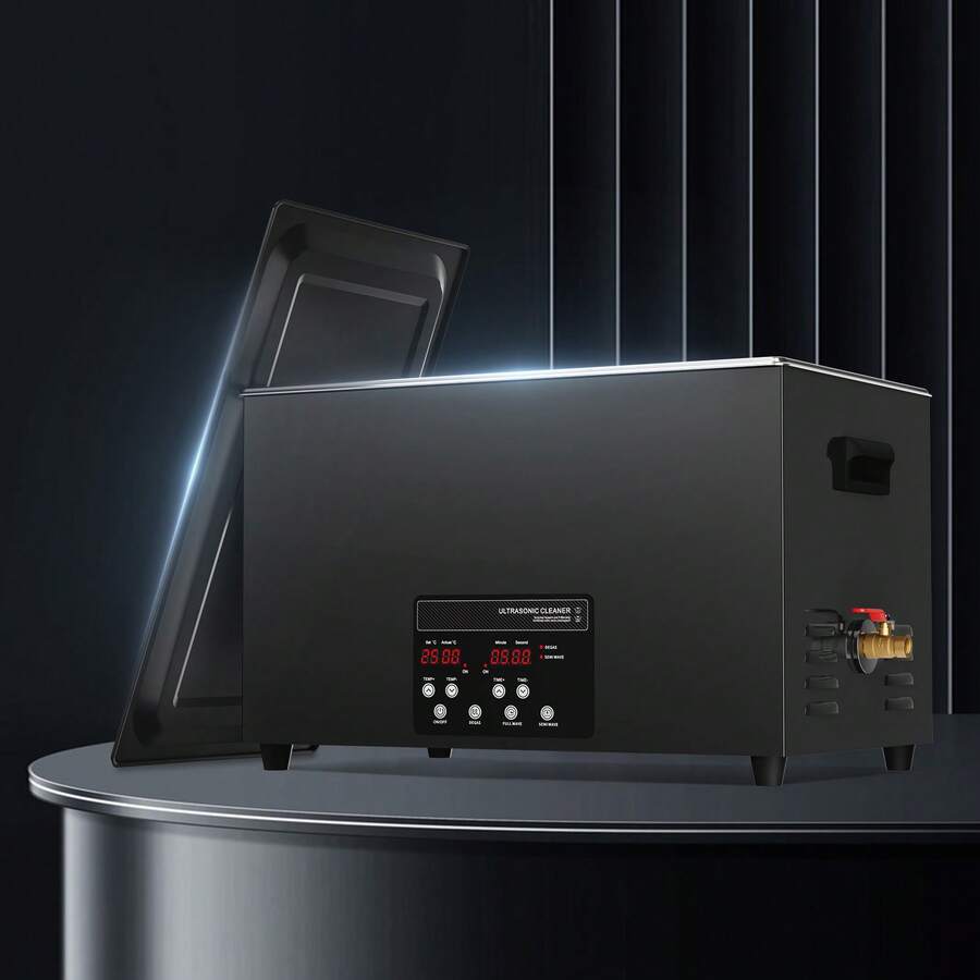 30L limpiador ultrasónico con calentador temporizador y cesta, máquina de cavitación sónica digital profesional 60W, 180W, 480W, 600W, máquina de limpieza para instrumentos de reloj, gafas, moneda, piezas de metal, herramienta - 30 litros - Ver 1