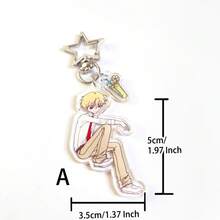 1个原装亚克力钥匙扣吊坠，可爱卡通西瓜挂件，适合搭配泳装，Y2K复古风，休闲，派对，手机，学校，送女友礼物，四季皆宜 - 彩色 - 查看 8