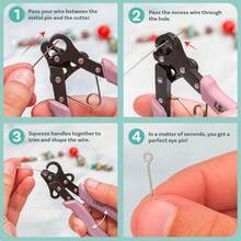 1 Set Curved Pliers Kit & Jewelry Making Tools - 1.5/2.25/3mm Professional Coiling Pliers For 18-26 Gauge Craft Wire, Includes Wire Straightener And Jewelry Saw Frame With Blade, For DIY Beaded Earrings & Bracelet Making (Please Select Option Based On Image)