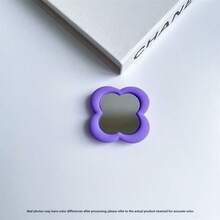 新款硅胶花朵镜面气囊手机支架，创意慵懒透明桌面手机支架，带指环 - 彩色 - 查看 13