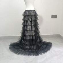 Layered Hem Multi-Layer Elegant Mesh Petticoat