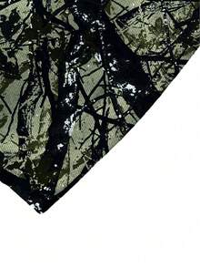 1 pieza Pantalones cargo de pierna recta con estampado de ramas, de hombre, ligeros para primavera/otoño, de ajuste holgado, para uso casual, trabajo y ejercicio - Multicolor - Ver 7