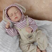 50cm Realistic 3D Painted Skin Reborn Doll Handmade Soft Cloth Body Lifelike Dolls Play House Toys Birthday Gifts - White - View 5