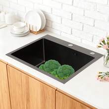 YUNRUX Kitchen Sinks - Black - View 10