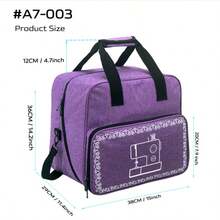 1pc Sewing Machine Handbag With Multiple Storage Pockets, Universal Tote Bag With Shoulder Strap, Compatible With Most Standard Janome, Brother, Janome, Est And Other Sewing Machine Brands - Multicolor - View 9