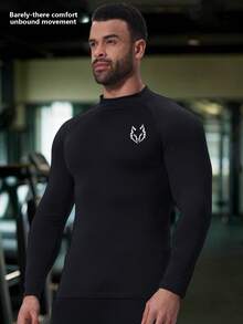 Men's Compression Tightfitting Undershirt, Slimming Sportswear Muscle Tank Top Shapewear, Breathable Base Laye