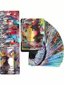 300PCS Holiday Gift , Christmas Presents, Boys' Toys Vibrant Cards, V Series, Vmax, GX Rare Cards, Anime Game Merch, Gifts For Anime Fans, Party Bag Fillers, Adult Festival Gifts, Party Supplies, Holiday Ornaments, Birthday Party Essentials - 彩色 - 查看 8