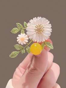 Rote Rose Brosche, Vintage rote Rose Anstecknadel, rutschfestes Kleidungsaccessoire, Hochzeitsbrosche, hochwertiges Geschenkbrosche - Gänseblümchen - Übersicht 4
