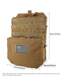 YAKEDA Attachable Water Bag, MOLLE Auxiliary Bag, Multi-Function Storage Pouch - Outdoor Portable Multi-Function Storage Bag With Water Bag, Layered Design, Hook And Loop For Attaching Various Patches - Multicolor - View 2