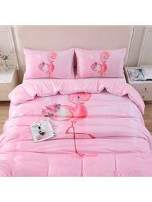 2/3-Piece Printed Bedding Set Made From Soft Microfiber, Easy To Care For, Includes 1 Duvet Cover And 1 Or 2 Pillowcases. Available In Large Or Medium Sizes, Suitable For Double And Single Beds, Perfect For Dorms Or Back-To-School Gifts. - 7# - View 4