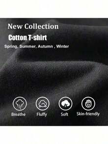 % Cotton Short Sleeve Casual Tee Men's Casual Fun-Shirt,Stranger  Pattern-Shirt,Fathers Day Gifts,Round Neck,Tee,Fathers Dad,Suitable Outdoor Activities Loose Fit, Suitable Daily Gatherings SERS OJHL - 黑色 4 - 查看 7