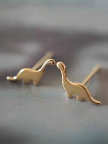 1 Pair S925 Sterling Silver Cute Animal Theme Stud Earrings, Korean/Japanese Style. Suitable For Women, Ideal For Daily Wear, Also A Perfect Gift For Girlfriend, Mother And Sister. - A Pair Of Earrings - View 4