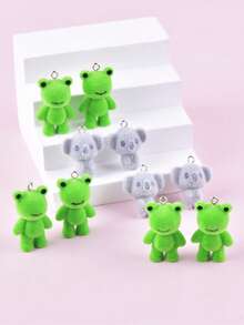 10pcs Penguin Resin Pendant Earrings Necklace Accessories DIY Jewelry Findings