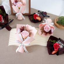 Boho Style Eternal Flower Small Bouquet Bouquets Bohemian Style Fall Flower Wedding Bouquets Bridal Bridesmaid Rustic Home Decor Valentine'S Day Souvenirs Mother's Day Wedding Decor - Pink - View 8