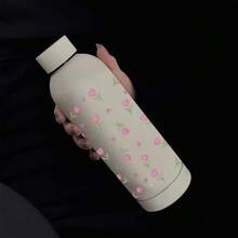 1 szt. 500 ml Tulipan, Czerwona Róża, Wzór Wiśniowy Stal nierdzewna Podwójne ścianki Kubek do kawy z izolacją próżniową, Kubek do zimnych napojów, Kubek podróżny, Nadaje się do przechowywania trufli i czekolady, Świetny prezent dla dziewczyny, Boże Narodzenie - Wielokolorowe - Zobacz 7