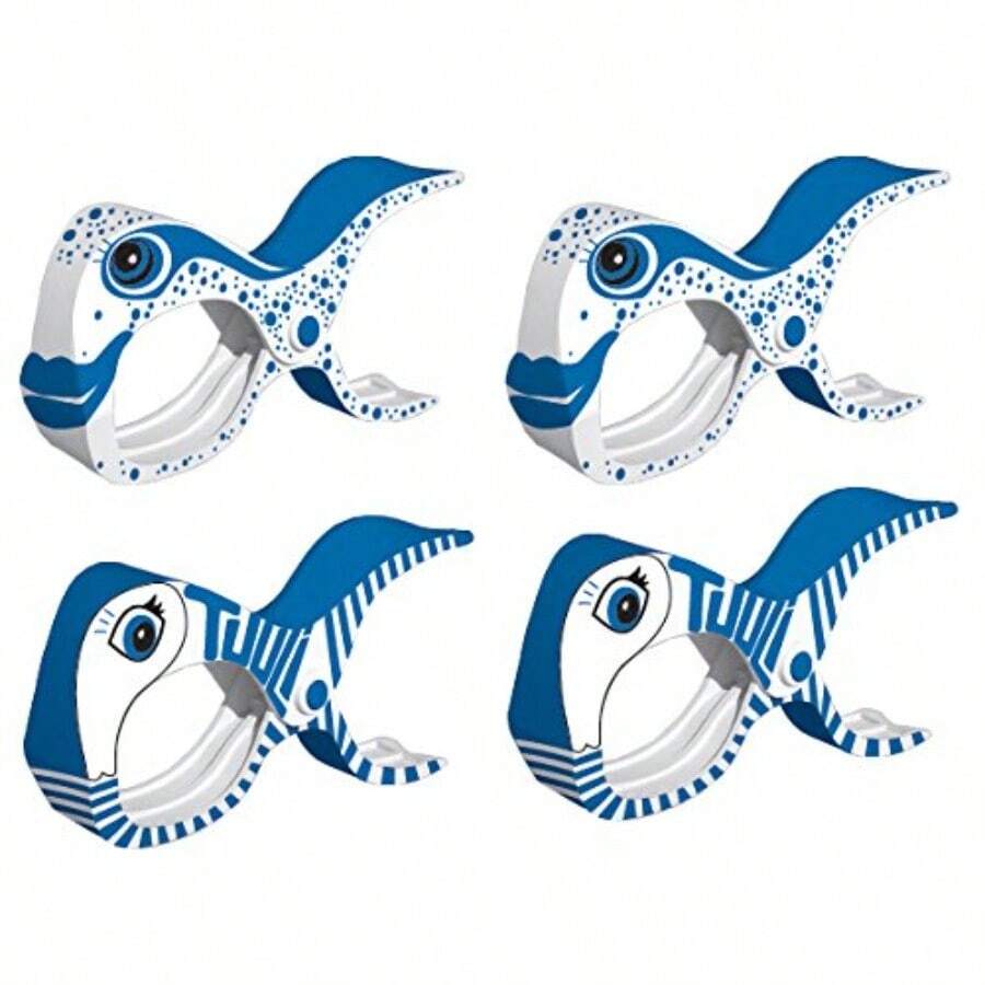 cctuuli Accessories - Pinzas de Verano Grandes para Toalla de Playa Ropa de Colada Colcha Camping jardín Cometa Surf Tumbona Accesorio para Tumbonann - 2peces2azules - Ver 1