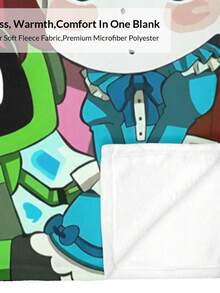 Poppy Playtime Print Flannel Blanket, Soft Polyester Fiber Blanket, Suitable For All Seasons, Comfortable Bed Sheets, Sofas, Camping, Travel, Office Essentials, Perfect Holiday Gifts, Couple Gifts, Multiple Sizes To Choose From, Pet Friendly Home Decoration, Party Decoration, Lightweight And Durable Design, Modern Style, Pet Owner's Choice - 彩色 - 查看 8