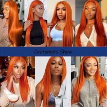 Long Straight S350 13 *4 Lace Front Wigs Pre Plucked Natural Hairline For Women Heat Resistant Hair Cosplay Daily Wear Blended Human Hair Wig 26 Inch - S350 - View 7