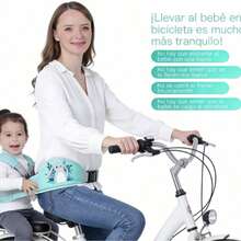 Correa ligera, compatible con bicicletas / motocicletas eléctricas  No es necesario sostener con una mano, libera las manos de los padres al andar  Doble uso (adelante y atrás), bebés menores de 3 años se mantienen estables sin volcarseDoble uso (adelante y atrás), bebés menores de 3 años se mantienen estables sin volcarse - Azul menta - Ver 5