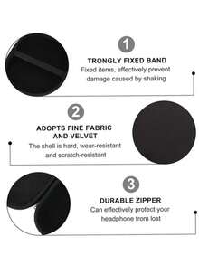 硬壳耳机盒、耳机旅行包、耳塞袋、旅行必备品、旅行收纳包、充电器包、办公及数码配件、线缆及相机包、电子产品收纳包、移动电源包、钱包式旅行相机包、儿童及教师圣诞礼物、防水、轻便、大容量便携式配件充电器收纳包，男女通用 - 黑色 - 查看 4
