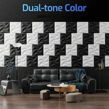 3D Wall Panel For Interior Wall Decoration, Water- And Oil-Resistant, PVC, Geometric Textured Wall Panel For Living Rooms, Halls, Bedrooms, Hotels, Offices, Black/White, 30 Cm X 30 Cm (Incl. Roll Of Wall Tape) - 粉紅色小橫條 - 查看 10
