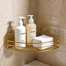 Bathroom Triangle Shelf, No Drill Shower Caddy, Can Store Shampoo, Body Wash, Etc., Home Bathroom Decor, Summer Bathroom Storage Essential - Multicolor - View 1