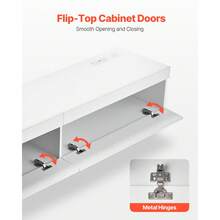 Floating TV Stand, 71 In Wall Mount Entertainment Center With Power Outlet & LED Lights, Modern Floating TV Shelf With 2 Drawers & Storage Cabinet For DVD Player, Cable Box, Game Console, White - 美規A型插(110-127V) - 查看 6