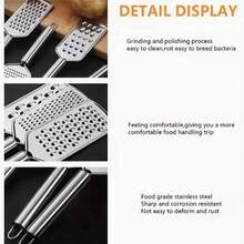 3pcs Stainless Steel Kitchen Tools Set | Multifunctional Peeler, Grater And Can Opener For Fruits, Vegetables And Potatoes - Multicolor - View 9