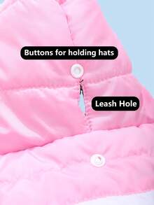 HOLAPET 1pc Pet Hooded Jacket, Warm & Comfortable Clothes For Cats & Small Dogs, Outdoor Windproof Colorblock Coat, Suitable For Medium & Small Breeds - Multicolor - View 10